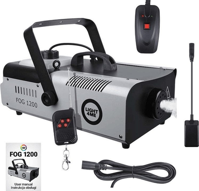 Машина за чад Light4me FM1200, 1200W, резервоар 2.3L, црна