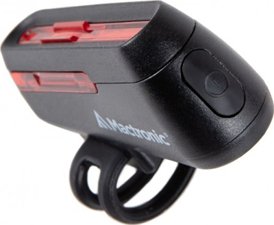 Dritë pasme biçiklete Mactronic Red Line 2.0, 20 lumen, USB C, e zezë me të kuqe