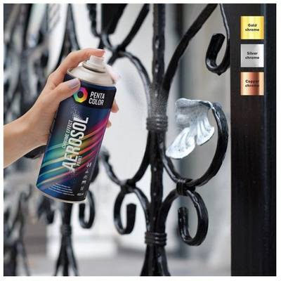 Spray bojë Pentacolor Penta Gold Chrome, 400ml, efekt metalik i artë