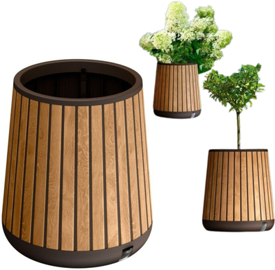 Саксија за цвеќе Keter Garden Planter 261030, 51cm, технополимер, кафеава боја