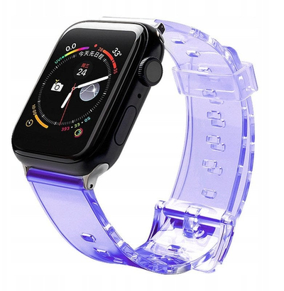 Rrip ore Hurtel Lightweight Silicone për Apple Watch 2 3 4 5 6 SE, 42mm 44mm, silikon, vjollcë