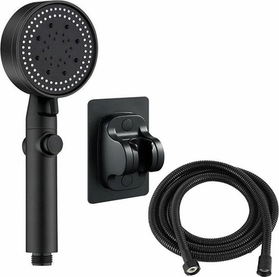 Set dushi AG894A, dorezë me 5 mënyra dhe STOP, gyp 150 cm, ngjyrë e zezë