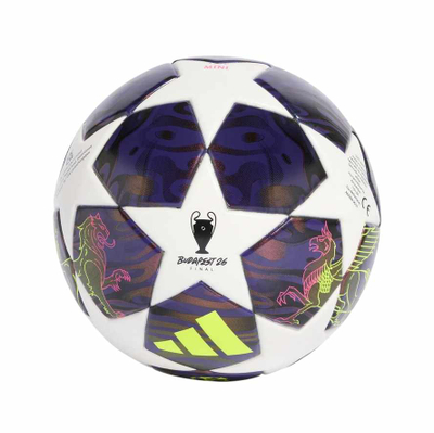 Top futbolli adidas Champions League Budapest Mini, madhësi mini, lejla me të bardhë