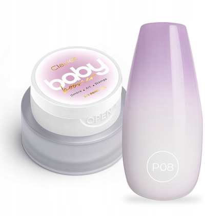 Гел за градење нокти Clavier Baby Boomer 3in1 P08 Lavendelle, 3g, светло виолетова