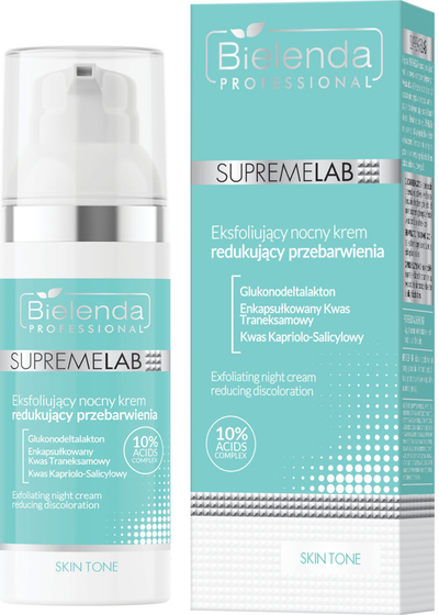 Krem nate eksfoliues Bielenda Supremelab Skin Tone, reduktim diskolorimesh, 50 ml