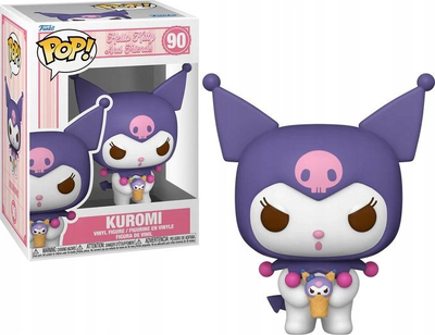 Figurë vinili Funko Pop Hello Kitty and Friends Kuromi with Dessert, 9.5cm, vjollcë e bardhë