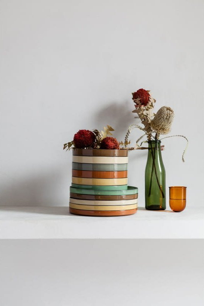 Set pjata buke Revol Caractere, 4 copë, porcelan, shumëngjyrëshe