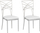 Set karrigesh ngrënieje Beliani Girard, metal, 2 copë, argjendtë