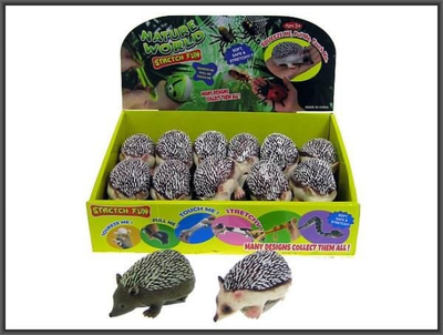 Figurë lodër gome hedgehog Rubber, 10cm, me bizele antistres, ngjyra të përziera