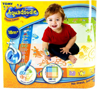Сет за цртање со вода Tomy Aquadoodle Classic Colour, тепих и пенкало, 75 x 75 cm, многуобоен