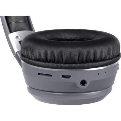 Kufje pa tela Defender Freemotion B571, Bluetooth, MicroSD, gri