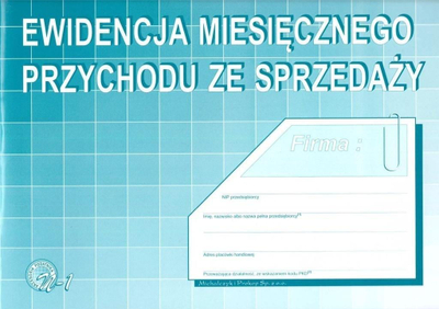 Dokument financiar Record of Monthly Revenue from Sales N-1, regjistër mujor i të ardhurave nga shitjet, vit i mëparshëm