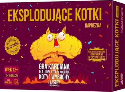 Lojë me letra Rebel Exploding Kittens Party, version silent, deri 10 lojtarë