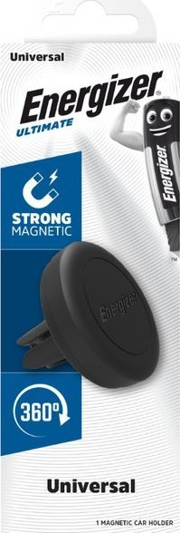 Mbajtës magnetik për makinë Energizer Ultimate, për telefon, për grilë ajri, i zi