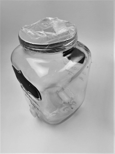 Dozator i dyfishtë për pije pa markë, qelq, 2x4L, transparent