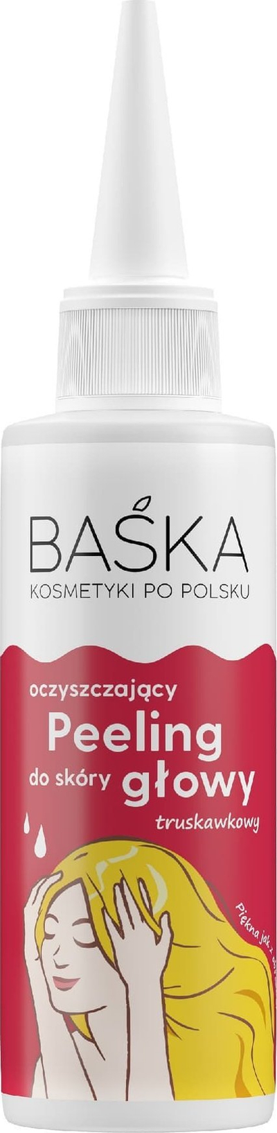 Peeling pastrues për lëkurën e kokës BAŚKA, luleshtrydhe, 100 ml