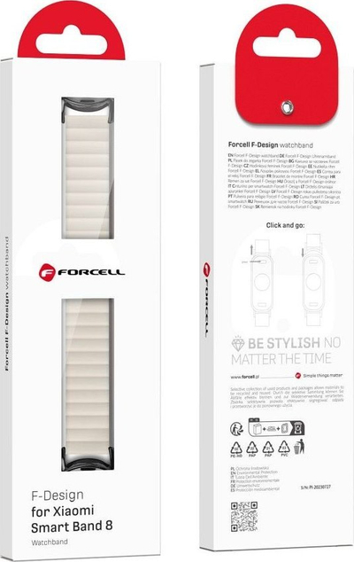 Rrip ore Forcell F-Design Fx8 për Xiaomi Smart Band 8, poliestër edhe silikon, ngjyrë Starry e çelët
