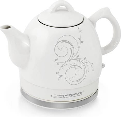 Çajnik Esperanza Alamere EKK010E, 1300 W, 1.2 l, i bardhë