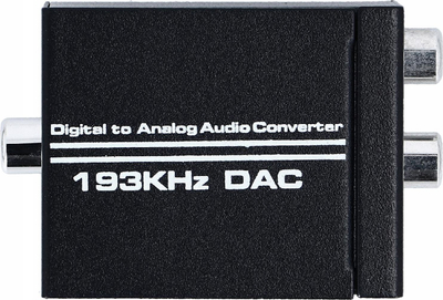 Konvertues audio PAWONIK Optical Converter, Toslink Coaxial në 2x RCA, i zi