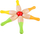 Сет дрвен боулинг Colorful SP0668, 6 кегли, 2 топки, шарен