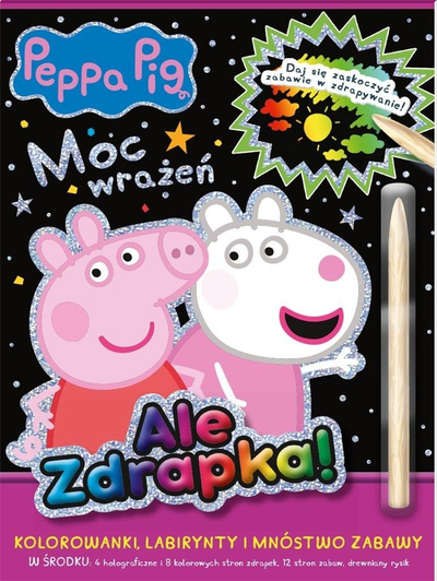 Libër aktiviteti Peppa Pig Might of Impressions, faqe për gërvishtje, me stilus