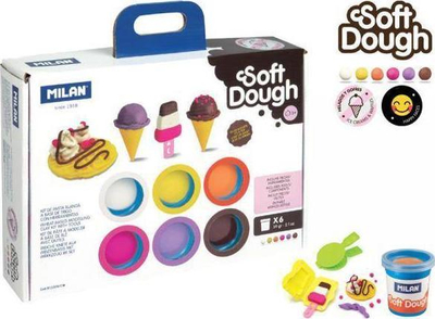 Set plastelinë Milan Ice Cream 913306ICW, 6 ngjyra, 6x59g, shumëngjyrësh