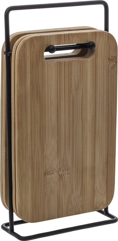 Set dërrasash tapas 5 Five Simply Smart Black Bamboo, 4 copë, bambu, e zezë
