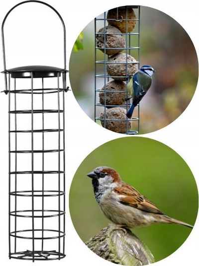 Ushqyes zogjsh Bird Feeder Mushroom, metal, mban 4 toptha, jeshil