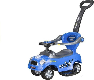 Makine lodër shtytëse Leantoys Ride On With Guide, me dorezë drejtimi, blu