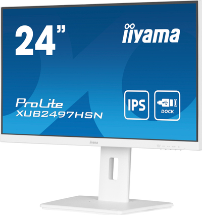Monitor Iiyama ProLite XUB2497HSN W2, 23.8", Full HD IPS, i bardhë