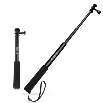 Selfie stick monopod Tech-Protect GA100, teleskopik, për GoPro DJI, i zi