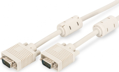 Kabllo Digitus D-Sub (VGA) - D-Sub (VGA), 1.8m, bezhë