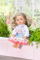 Set rrobash për kukull Baby Annabell Outfit Skirt, për kukulla 43cm, me varëse rrobash, rozë