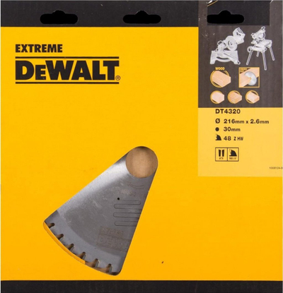 Teh sharre rrethore Dewalt DT4320, 216mm, 48 dhëmbë, metalik