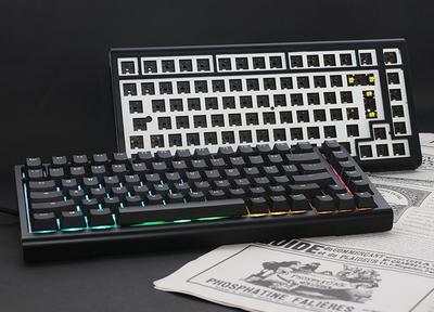 Tastierë gaming Ducky Tinker 75, 75%, MX-Red, RGB, e zezë