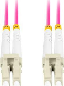 Kabllo optike Lanberg LC LC, patchcord multimode OM4 50/125, 1m, LSZH, vjollcë