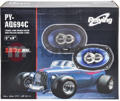 Звучници за автомобил PeiYing PY-AQ694C, 150W, 6\"x9\", црни