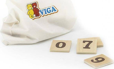 Orë druri Viga Toys Wooden Clock Learning Time, shumëngjyrëshe