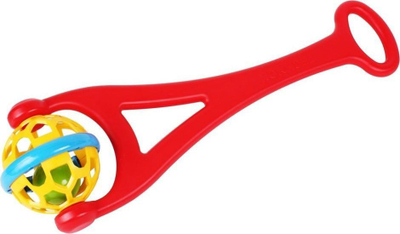 Lodër shtytëse Technok Rattle, me dorezë për shtyrje, shumëngjyrëshe