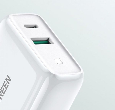 Karikues muri Ugreen 56562, 36W, 1x USB A 1x USB C, i bardhë