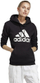 Bluzë me kapuç Adidas W BL FL R HD, për femra, me logo, e zezë