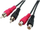 Kabllo RCA KPO2661, 2x RCA në 2x RCA, 3m, e zezë