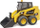 Lodër eskavator Bruder Cat Skid Steer 02481, shkalla 1:16, plastike, e verdhë