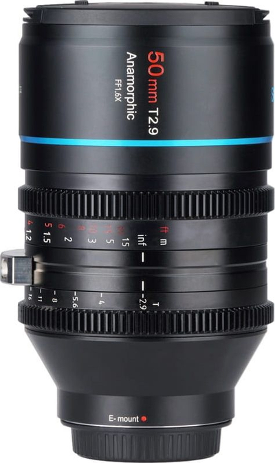 Objektiv filmi Sirui Venus 50mm T2.9, anamorifik 1.6x, Sony E mount, i zi