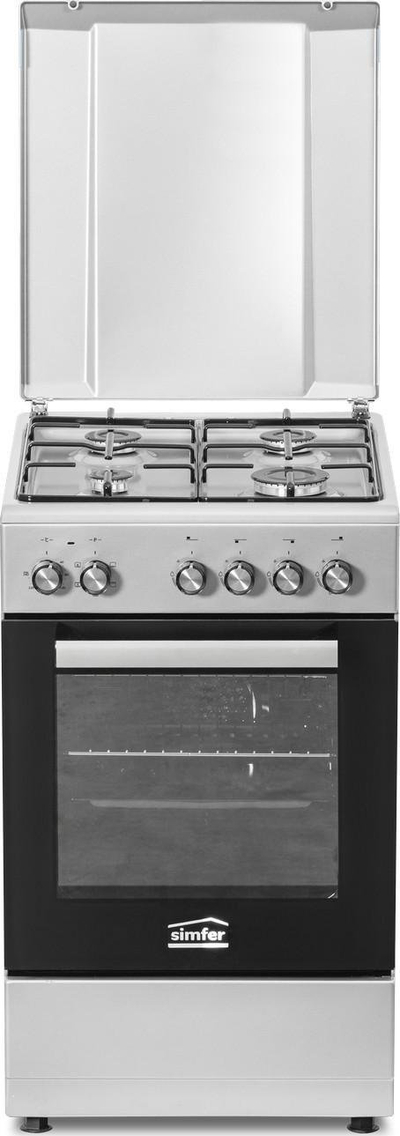 Shporet Simfer 5405SERGG, kombinim gaz dhe elektrik, 50 cm, inox