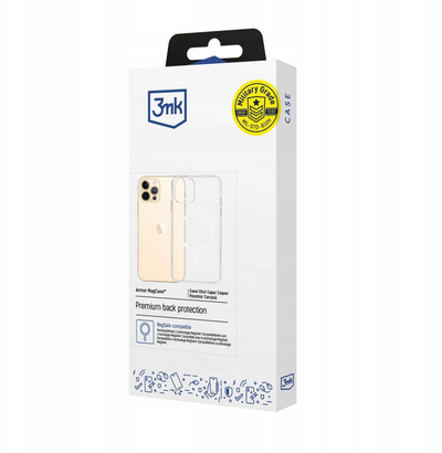 Заштитна маска 3MK Armor Magcase за iPhone 12 Pro Max, MagSafe, транспарентна
