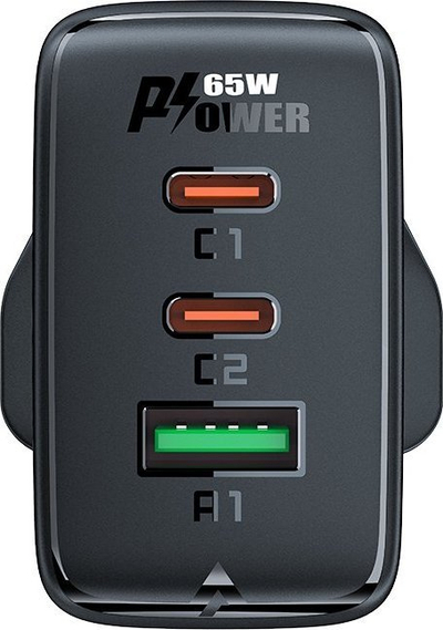 Karikues Acefast A44 GaN, 65W, 2x USB C 1x USB, i zi