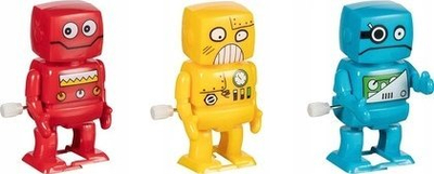 Lodër robot me dredhje Goki Wind-Up Robot, plastik, stil futurist, me ngjyra nga më të ndryshmet