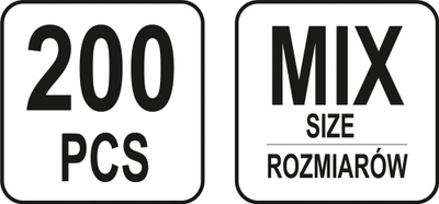 Set susta Yato T-06875, 200 copë