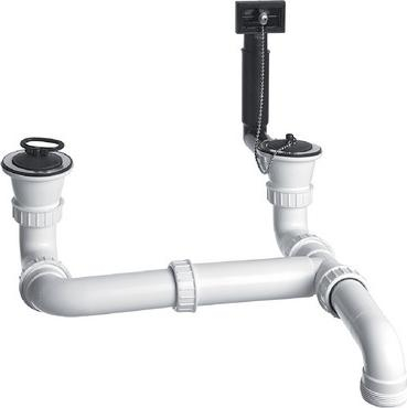 Set kullimi BLANCO Trap Blanco, dalje 2x1.5", për lavaman, i bardhë